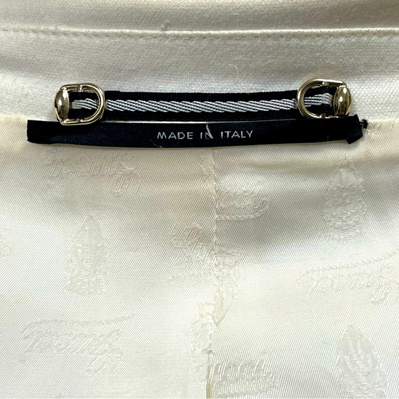 GUCCI ivory white cotton CLASSIC Blazer Jacket 44 (Large) with branded buttons - Picture 9 of 10